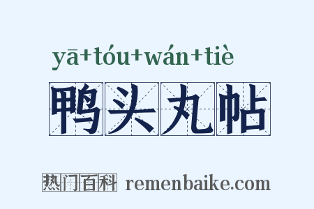 鸭头丸帖是什么意思的图片